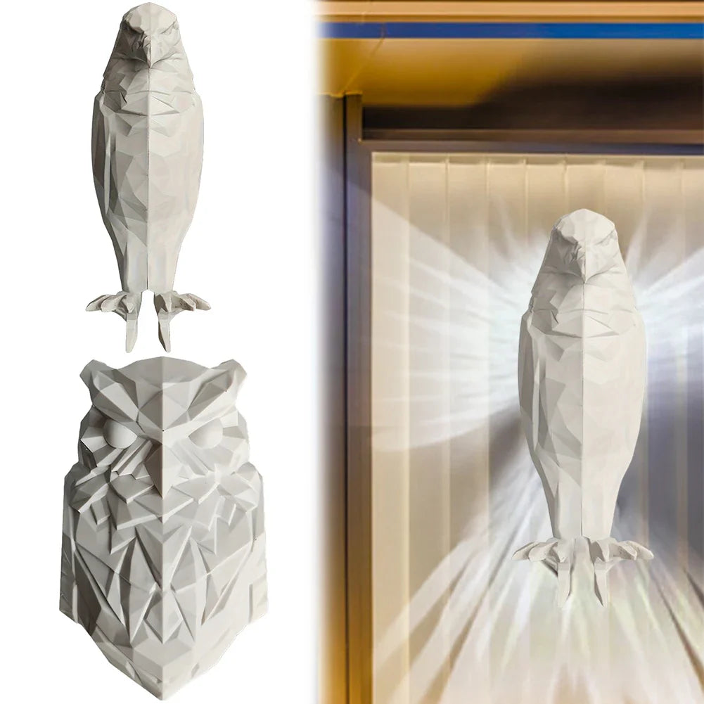 3D Printed Owl Eagle LED Wall Sconce Light | Battery Operated LED Wall Sconce Qme