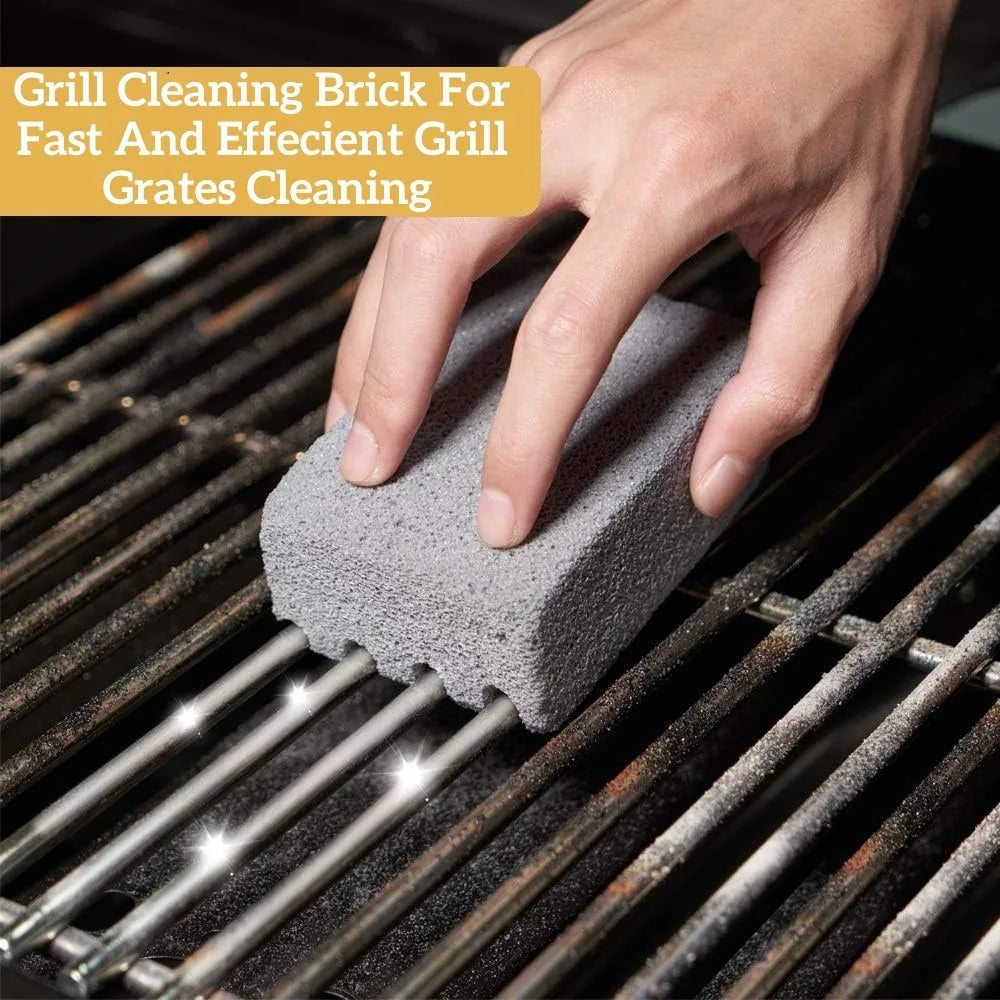 BBQ Grill Cleaning Pumice Stone | Outdoor Grill Cleaner Grill Cleaning Stone Qme