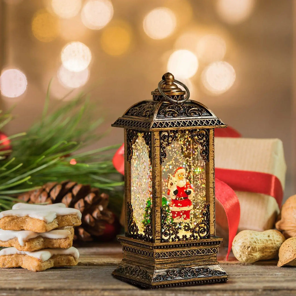Lighted Santa Snow Globe Christmas Ornament – 4 Colors Christmas Snow Globe Qme