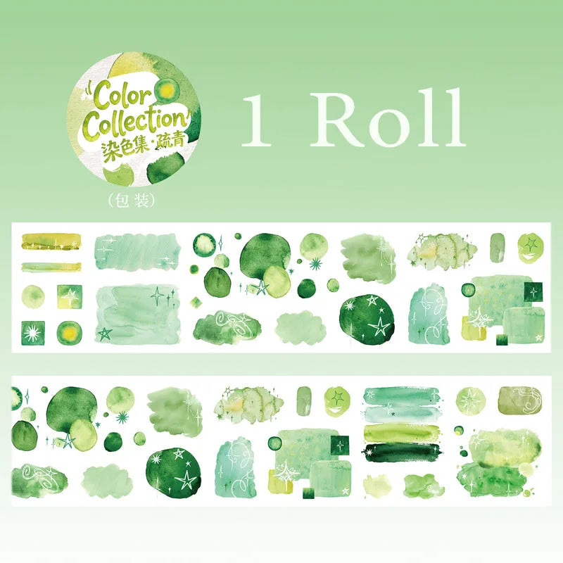 Watercolor Blotch Washi Tape – Journal & Collage Base Tape Decorative Washi Tape Qme C
