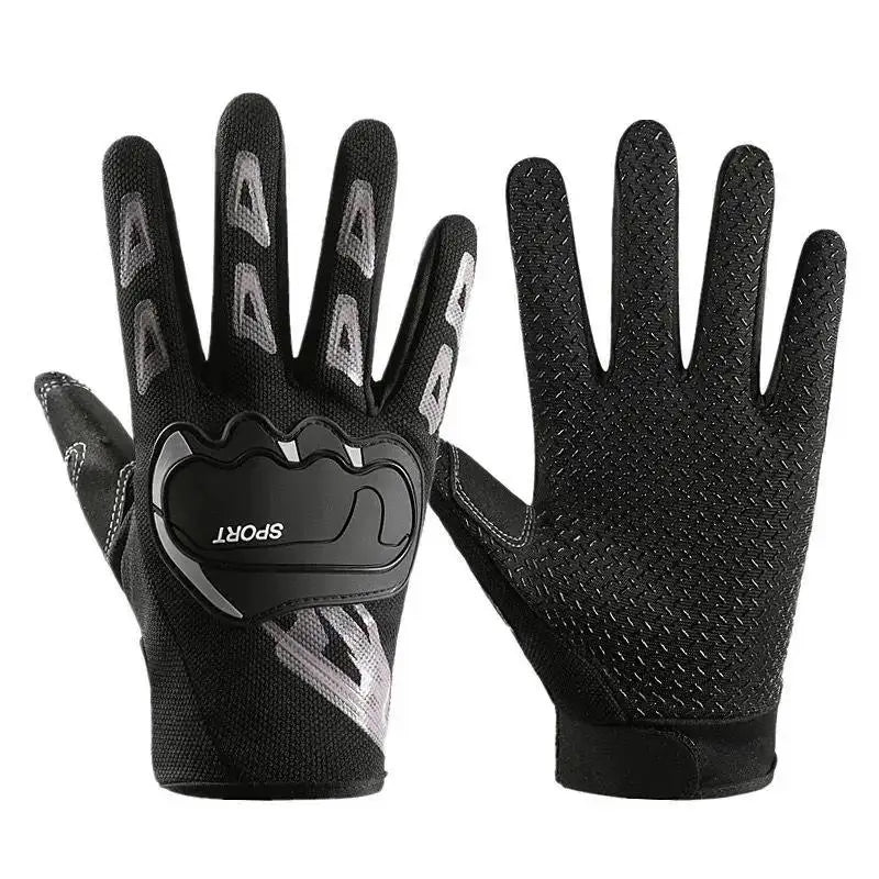 Summer Mesh Motorcycle Gloves – Touch Screen Motocross Gloves Motorcycle Riding Gloves Qst Full finger Gray