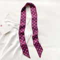 Women's Polka Dot Narrow Long Scarf – Ribbon, Headband & Bag Tie Narrow Long Scarf Qst Purple