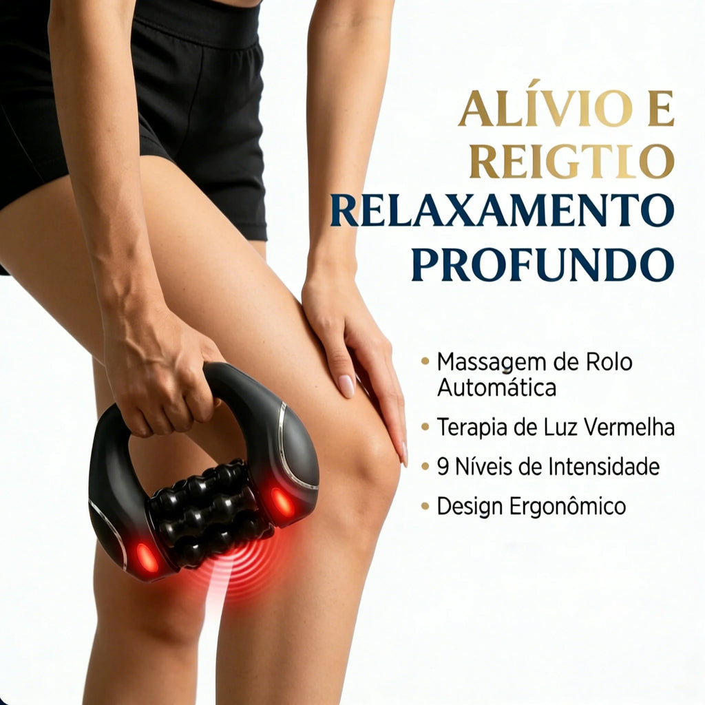9-Speed Red Light Massage Roller – Handheld Body Massager Handheld Massage Roller Qst