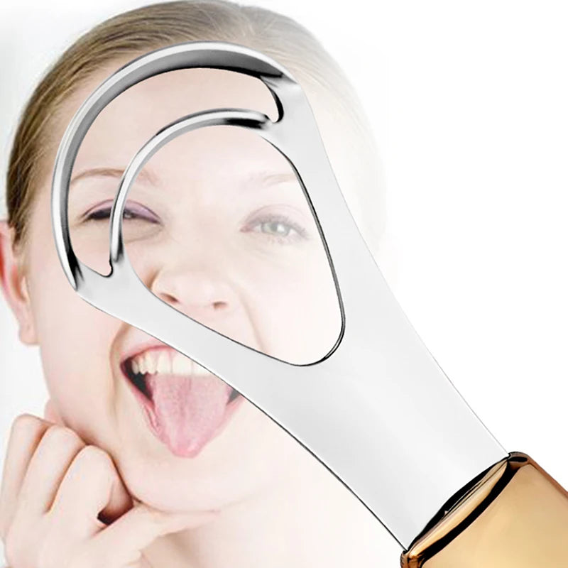 Stainless Steel Tongue Scraper – Fresh Breath Oral Cleaner Tongue Scraper Qst