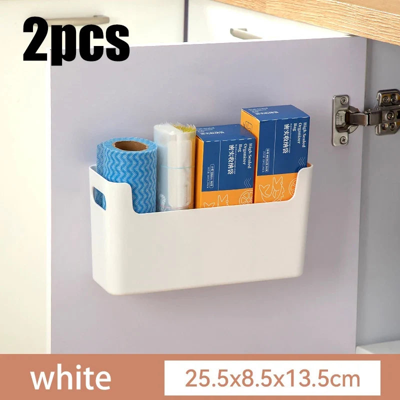 Cabinet Door Seasoning Rack & Wall Storage Organizer Box Cabinet Door Organizer Qme A Large 2pcs