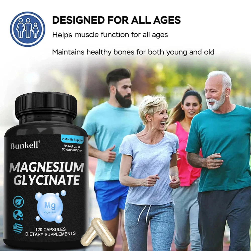 DETOXXTRA Magnesium Glycinate – Muscle, Bone & Sleep Support Mineral Supplement Qst
