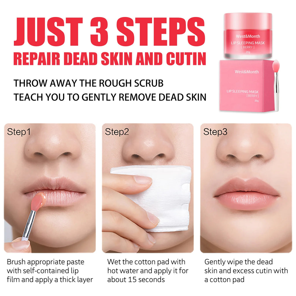 West&Month Lip Sleeping Mask – Nourishing Jelly Lip Mask 20g Lip Sleeping Mask Qst