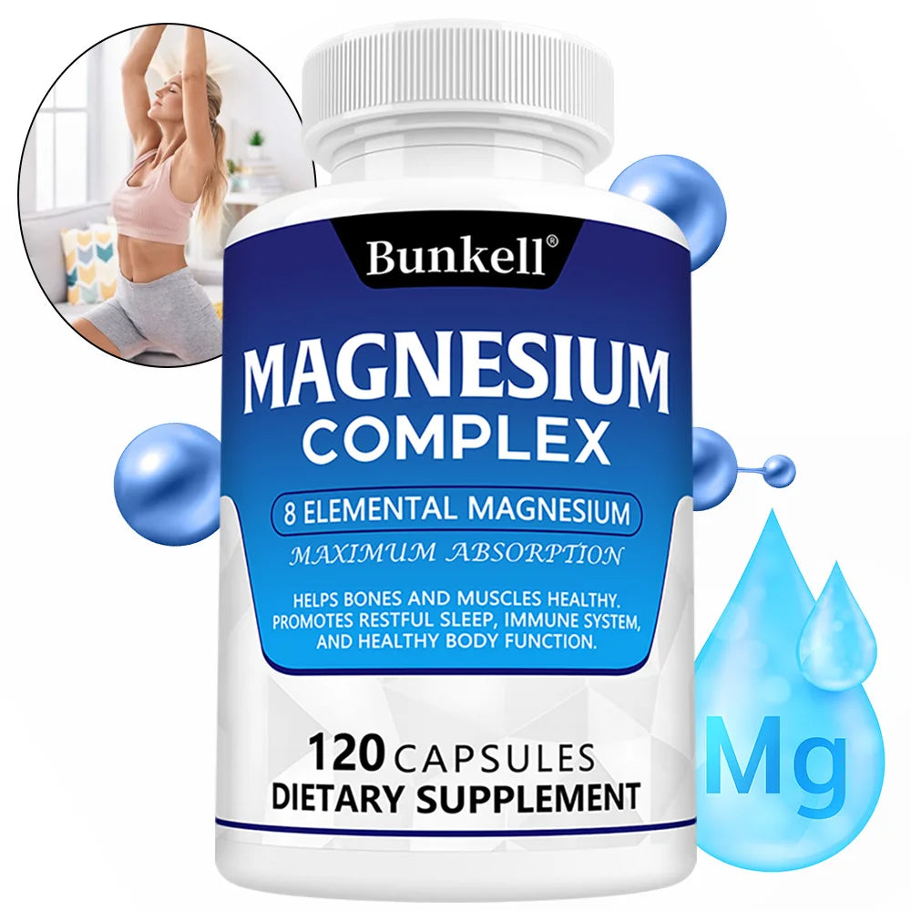 ZENVITALIZE Magnesium Complex 120 Capsules | Sleep & Muscle Support Mineral Supplement Qst