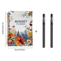 Floral Coiled Financial Ledger Notebook – Income & Expense Planner Financial Ledger Notebook Qme 3pcs