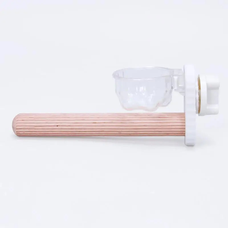 Bird Foraging Station Perch Pole with Feeding Bowl & Claw Grinder Bird Perch Station Qme