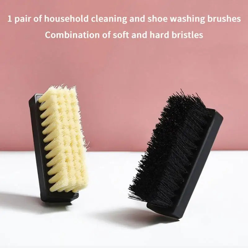 Nylon Shoe Cleaning Brush Set – Soft & Hard Bristles, 1 Pair Shoe Cleaning Brush Qme