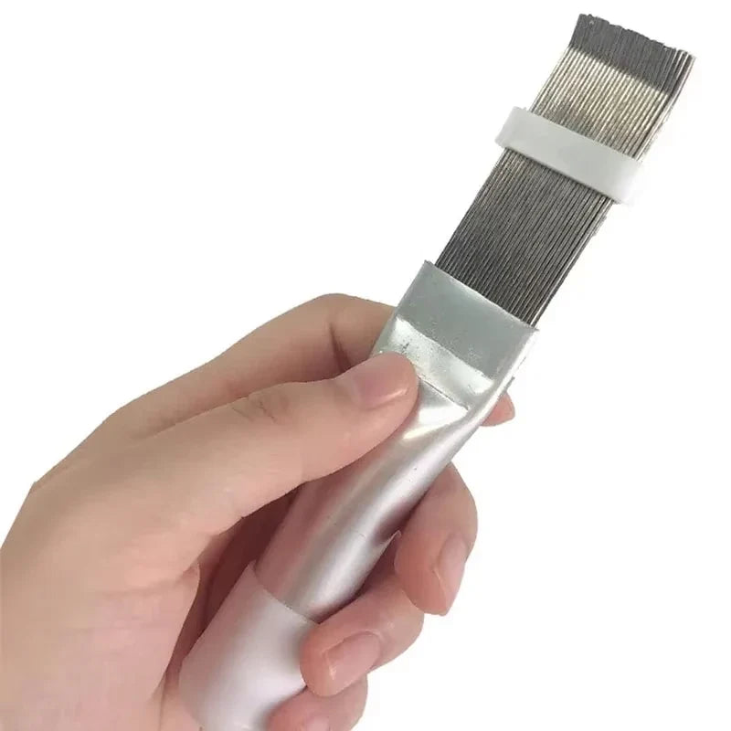 AC Fin Cleaning Comb – Stainless Steel Condenser Coil Cleaner HVAC Cleaning Tool Qme