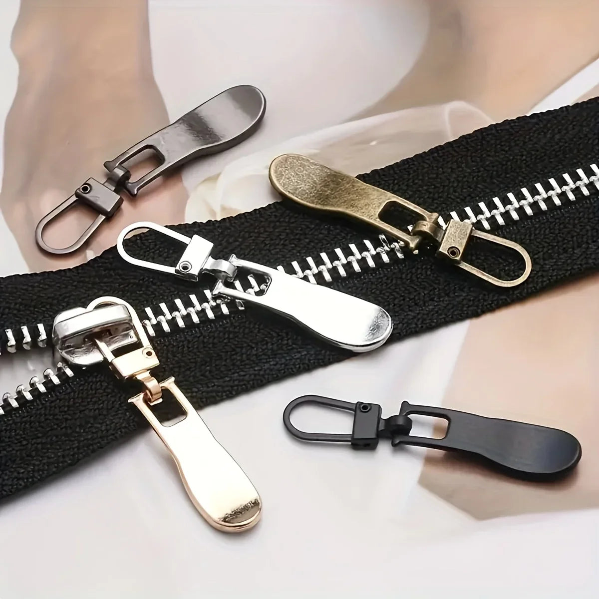 Wave Zipper Replacement Heads 15-Pack – Luggage, Bags & Clothing Zipper Repair Set Qme