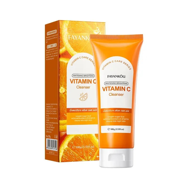 REAROYA Vitamin C Foam Facial Cleanser 100g – Brighten & Hydrate Foam Facial Cleanser Qst A