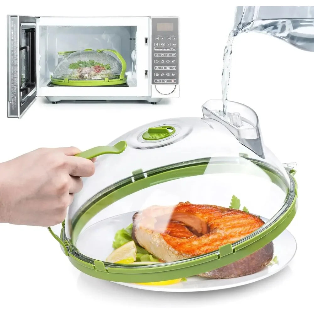Clear Microwave Splatter Cover & Food Steamer – 10" Plates Microwave Splatter Cover Qme