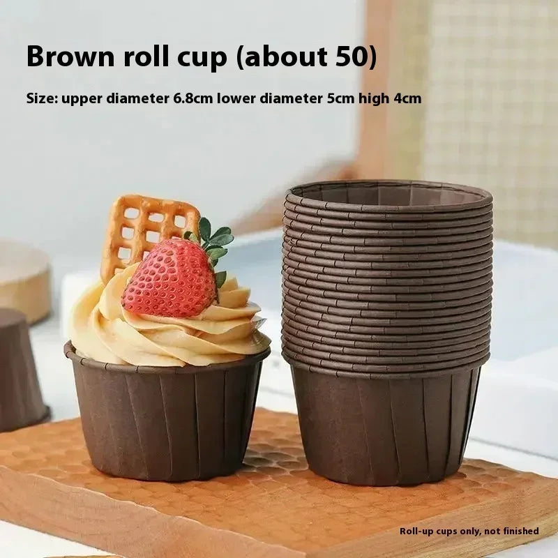 Crimped Muffin Cups – Heat-Resistant Oil-Proof Baking Liners Muffin Cup Liners Qme Coffee