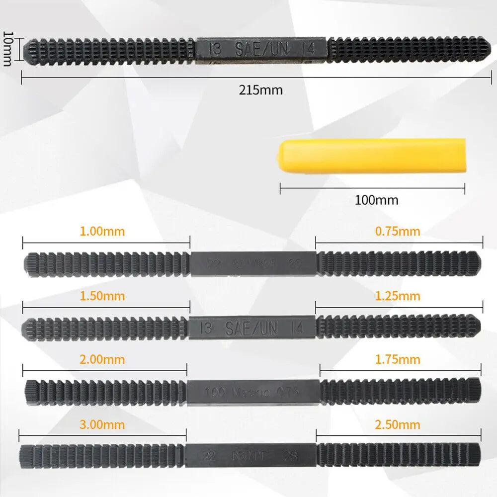 Carbide Metric Thread Repair File 0.75mm – Restore Damaged Threads Thread Repair File Qme
