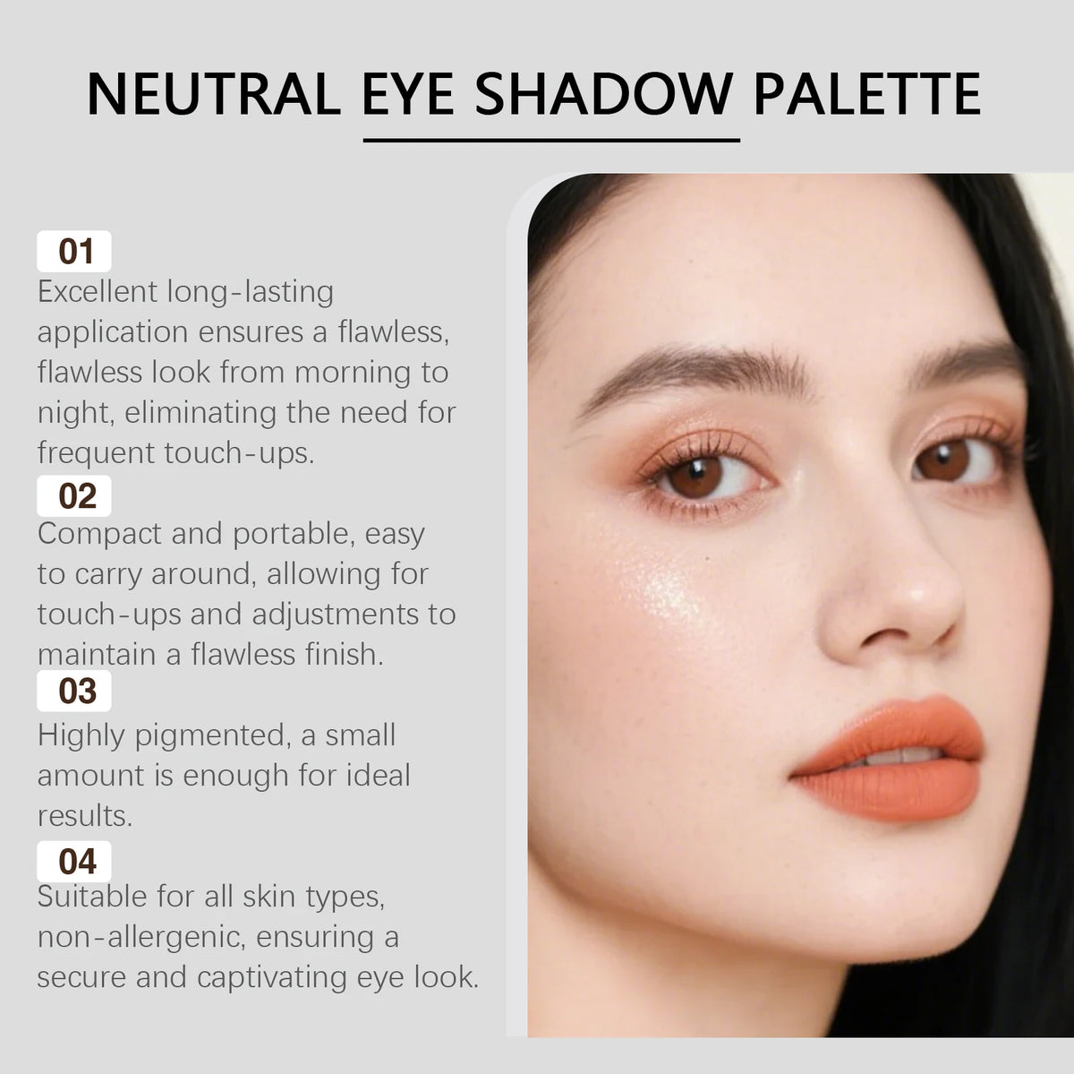 9-Color Waterproof Eyeshadow Palette – Long-Lasting Eye Makeup Eyeshadow Palette Qst