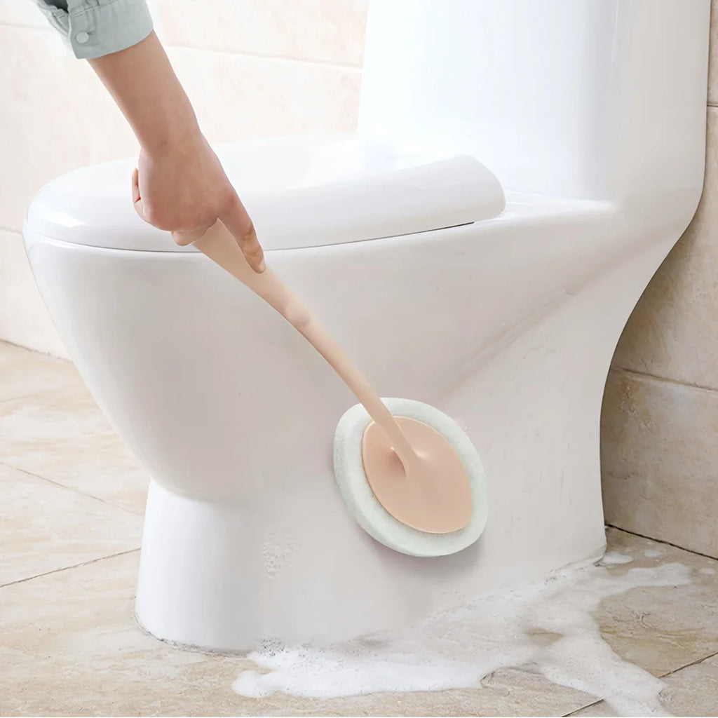 Handheld Bath Cleaning Brush – Toilet, Tile & Floor Scrubber Bathroom Cleaning Brush Qme