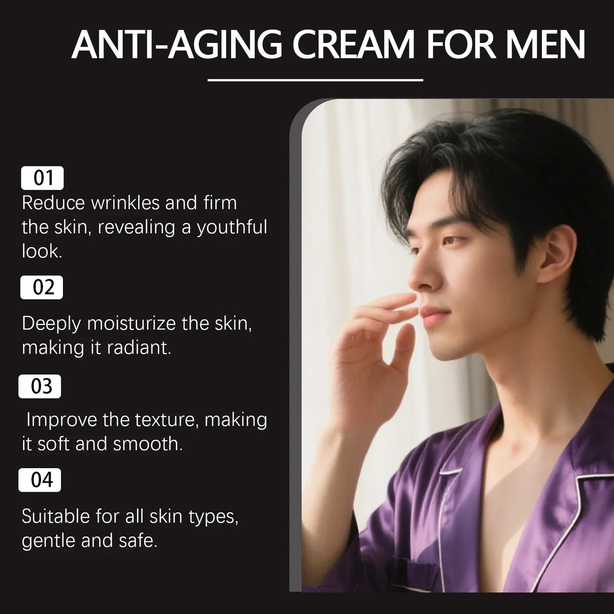 Men's Firming Lifting Face Cream – Hydrating Skincare | Qme Men's Face Cream Qme