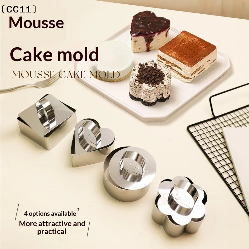 Stainless Steel Mousse Cake Molds | Multiple Shapes Easy Demold Mousse Cake Molds Qme