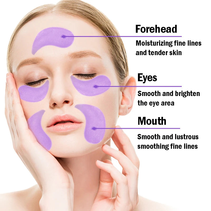 Grape Collagen Eye Masks – Moisturizing & Brightening, 60 Pcs Collagen Eye Mask Qst