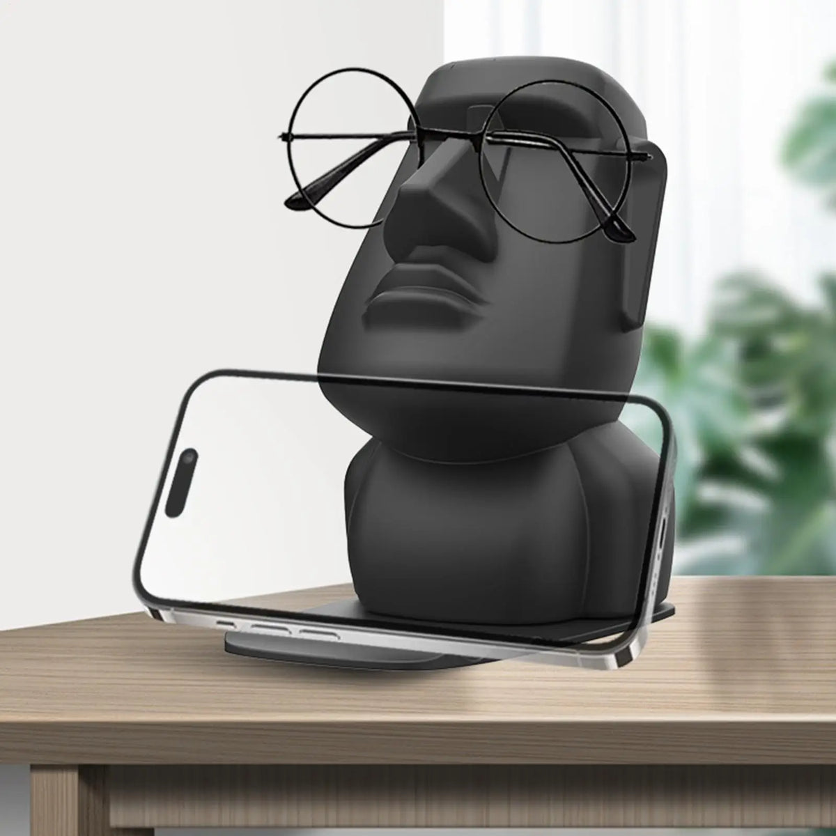Easter Island Head Eyeglass Holder Stand | Desk Organizer Eyeglass Holder Stand Qme
