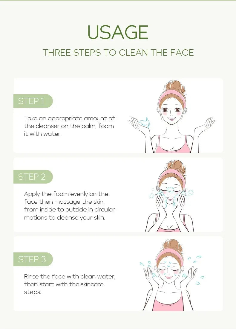 REAROYA Vitamin C Foam Face Wash – Brightening Deep Cleanser Facial Cleanser Qst