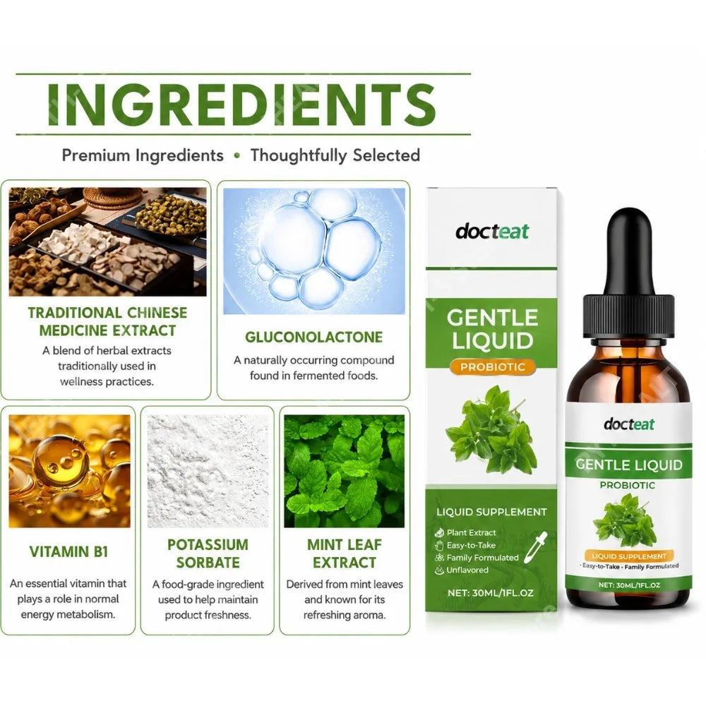 Docteat Probiotic Liquid Supplement – Gluconolactone & TCM 30ml Probiotic Supplement Qst