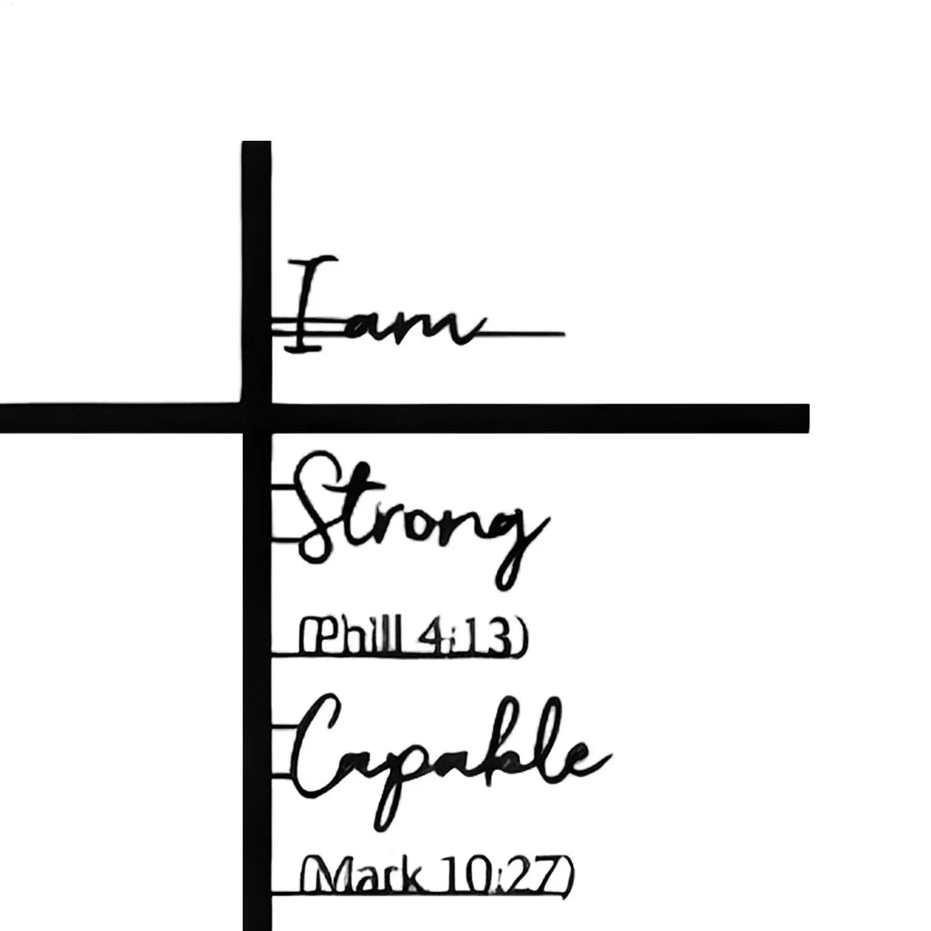 Metal Cross Wall Art – Christian Faith Indoor Décor 30cm Cross Wall Décor Qme