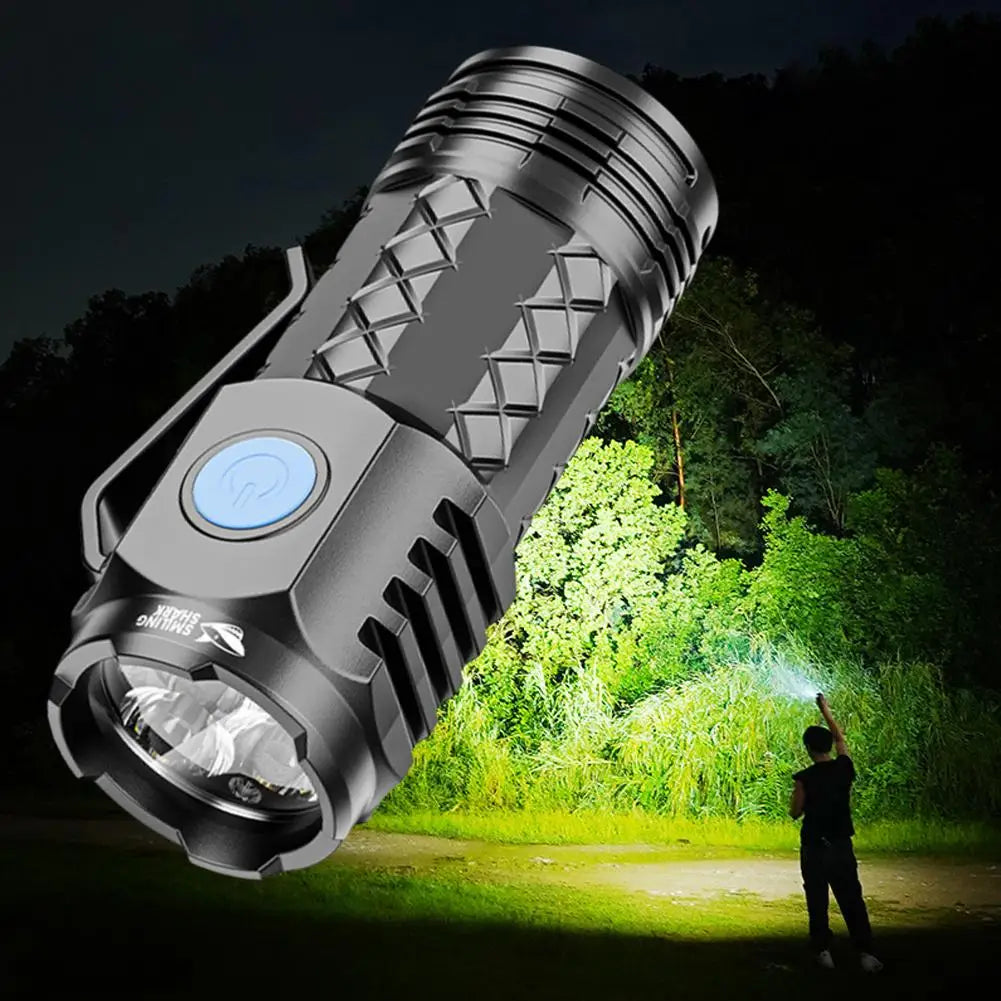 Type-C Rechargeable Waterproof Flashlight – Adjustable Brightness LED Flashlight Qme
