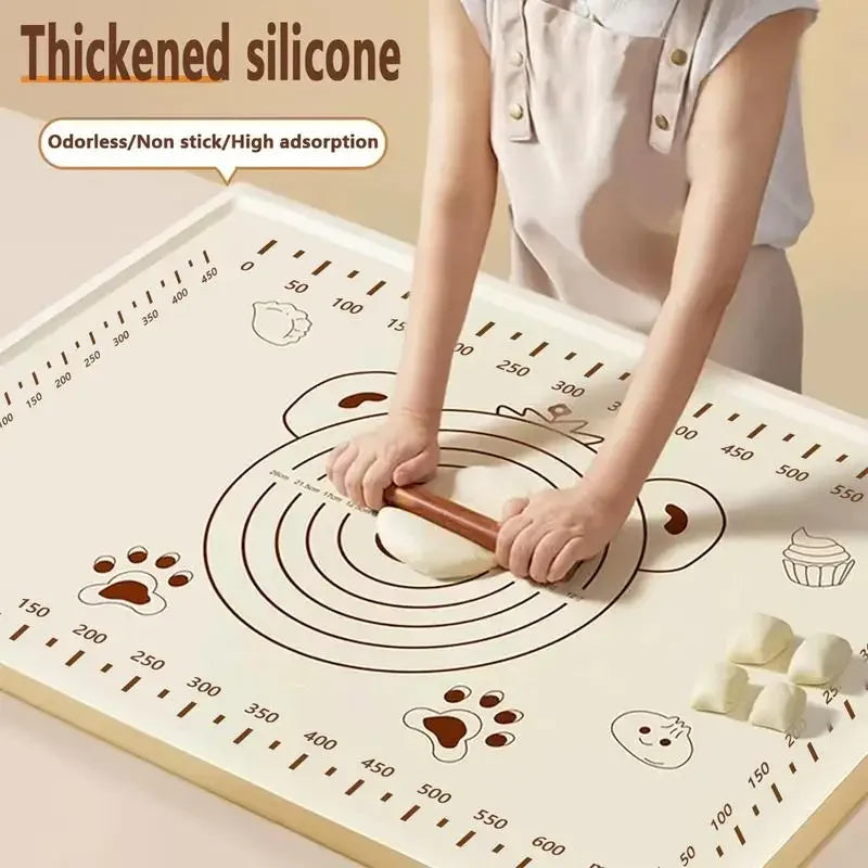 Silicone Baking Mat – Non-Stick Dough Kneading & Rolling Pad Silicone Baking Mat Qme