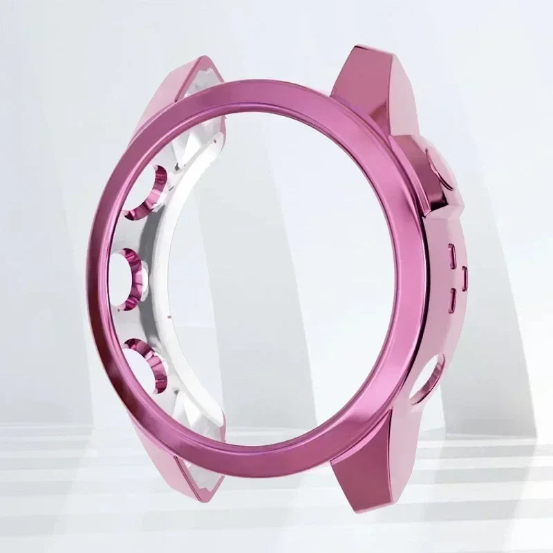 TPU Protective Case Cover for Garmin Fenix 7 7S 7X – Clear Smartwatch Case Cover Qme pink Garmin fenix 7S