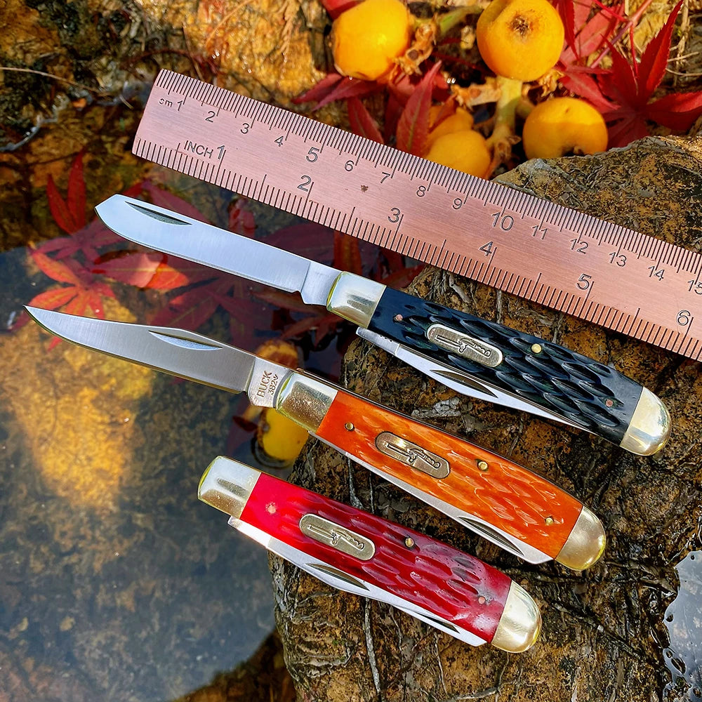 Watchman Trapper Slip Joint Folding Knife – Cow Bone Handle Folding Pocket Knife Qst
