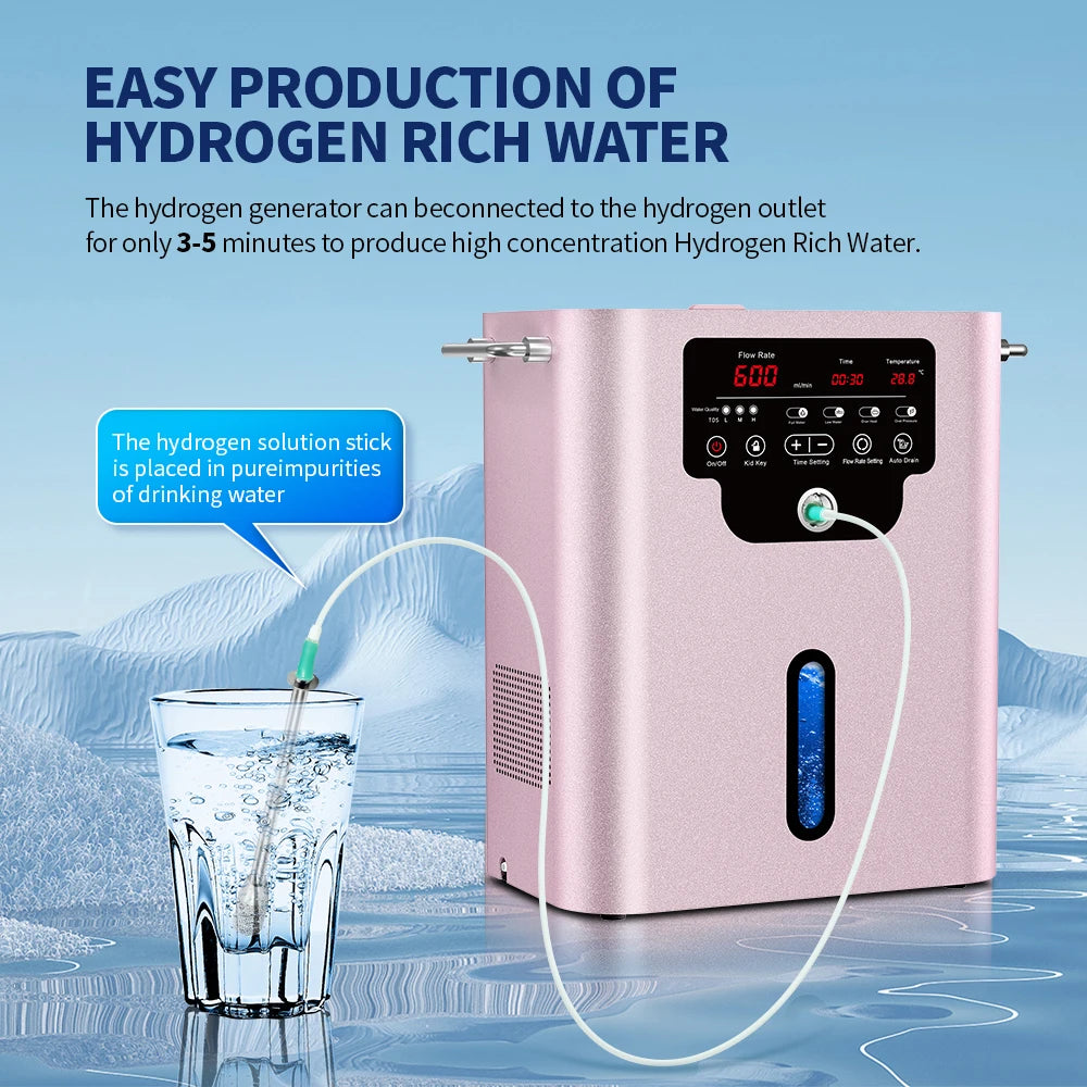 Suyzeko Hydrogen Inhalation Machine SPE/PEM 600ml/min 99.99% Pure H2 Hydrogen Inhalation Machine Qst