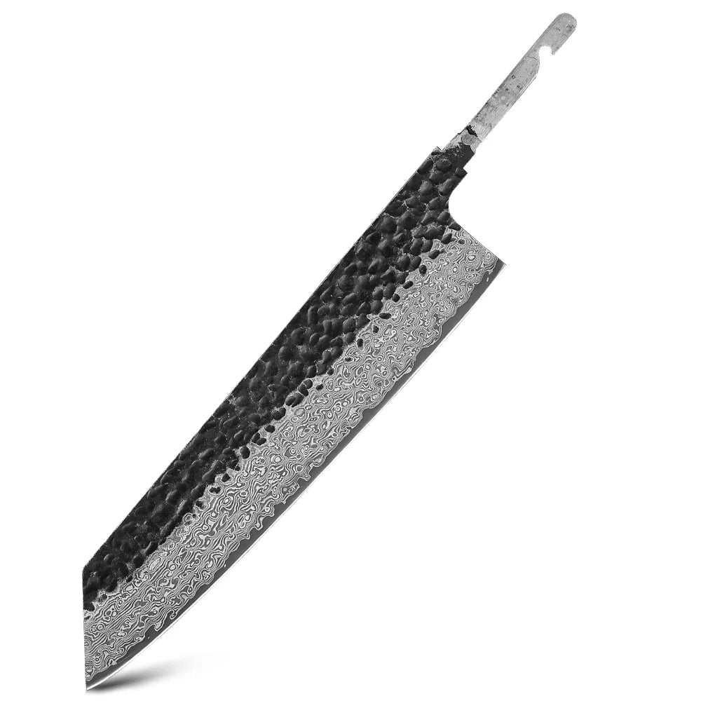 TURWHO Damascus Steel Kiritsuke Chef Knife DIY Kit – Blade & Handle Damascus Chef Knife Kit Qst PURPLE