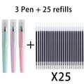 Black Gel Pen Refills 0.5mm – Portable Office & School Use Gel Pen Refills Qme 3 Pen 25 refills A