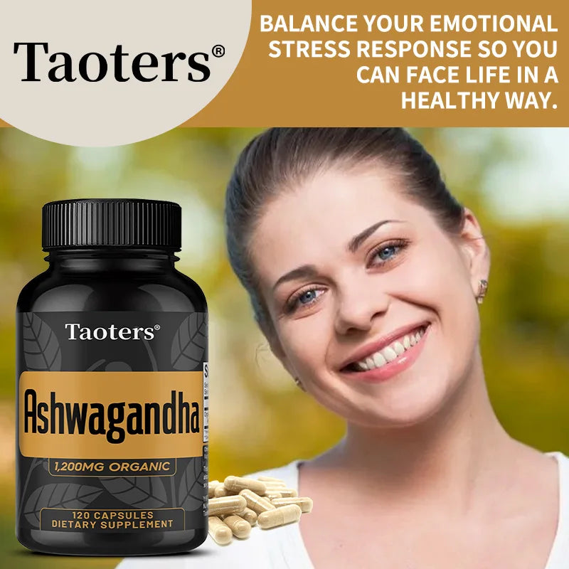 Organic Ashwagandha Capsules – Focus, Energy & Mood Support Herbal Supplement Qst