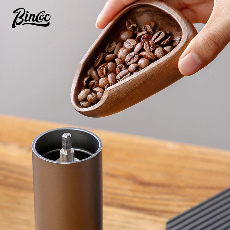 Bincoo Solid Wood Coffee Dosing Tray – Espresso & Pour Over Coffee Dosing Tray Qst