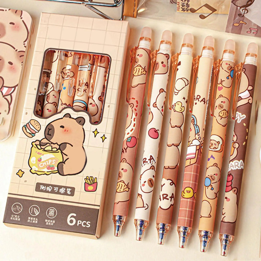 Erasable Gel Pens Set – Cartoon Animal Retractable 0.5mm Fine Point Erasable Gel Pen Set Qme Default Title