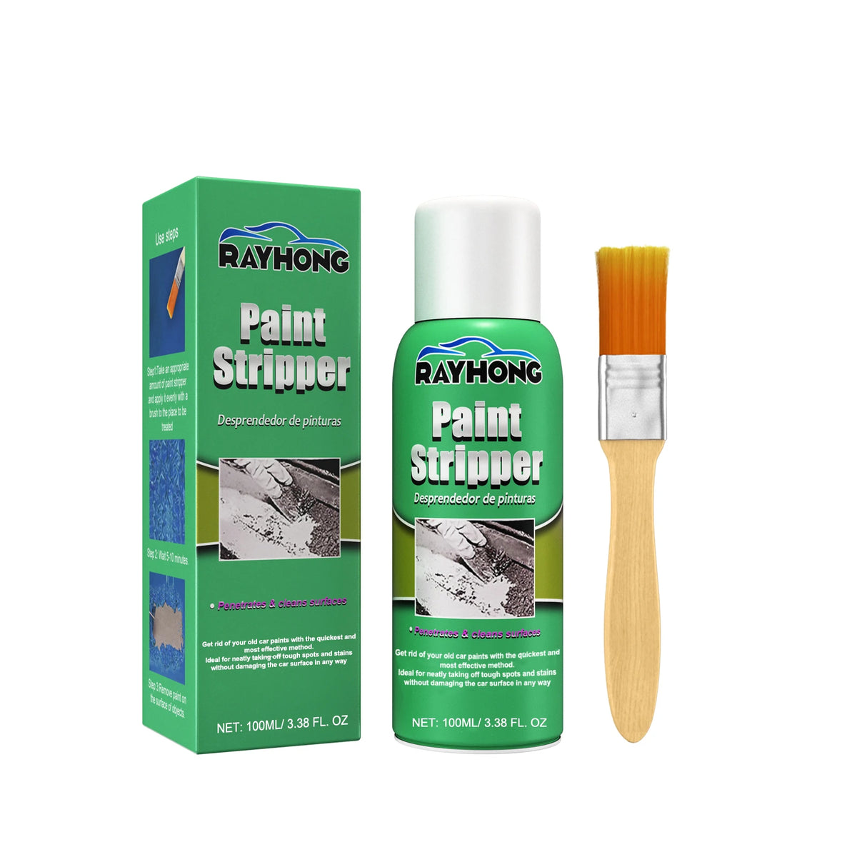 Rayhong Paint Stripper Kit – Car Wheel Hub & Metal Surfaces Automotive Paint Stripper Qst 1 set