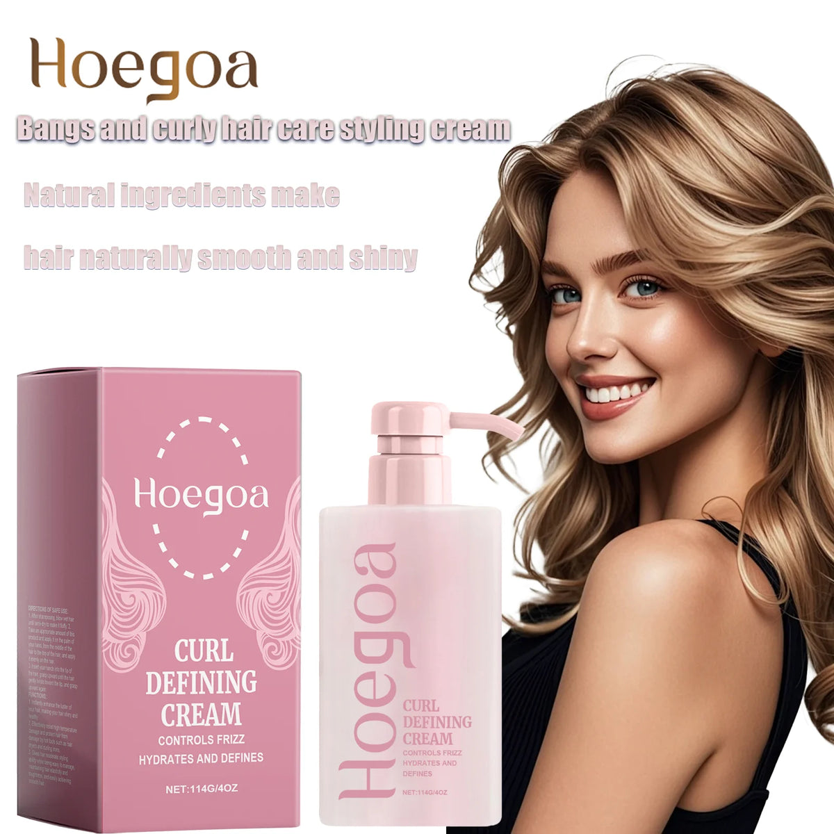 Hoegoa Curl Defining Cream – Shea Butter & Coconut Oil, 140g Curl Defining Cream Qst