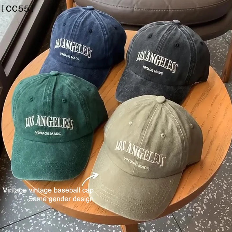 Retro Cotton Baseball Cap Unisex Embroidered Adjustable Hat Baseball Cap Qst