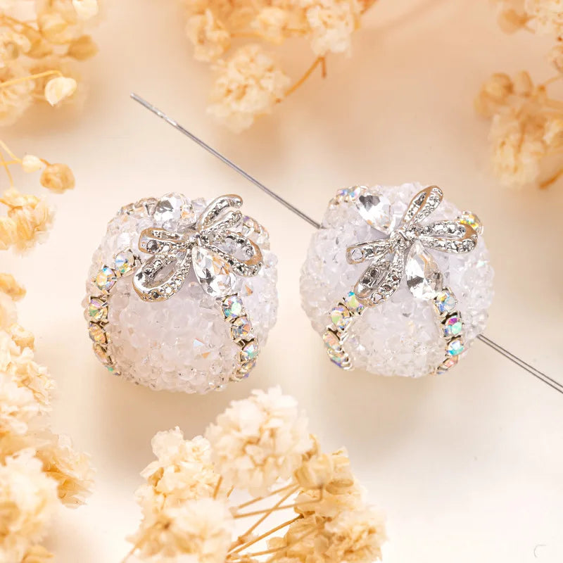 Rhinestone Ball Spacer Beads Moon Star Flower DIY Jewelry Craft Beads Qme 6
