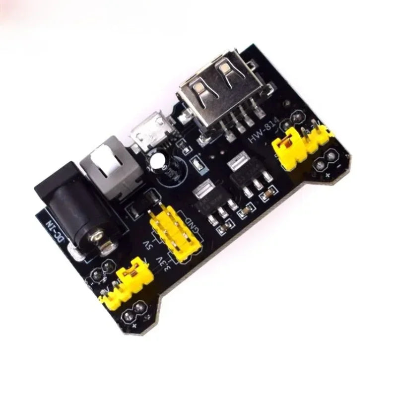 MB-102 Breadboard Power Supply Module 5V 3.3V USB & DC Input Breadboard Power Module Qme Default Title