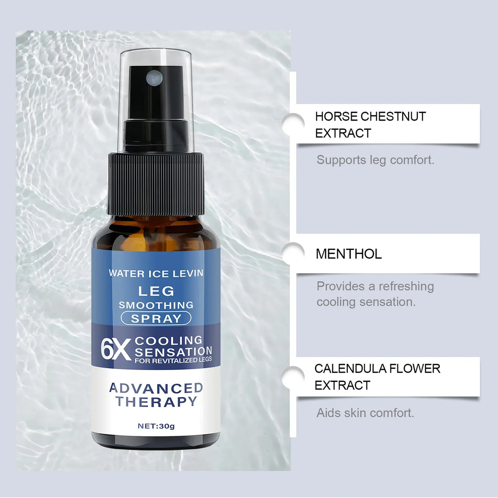 Leg Smoothing Spray – 6X Cooling Mint & Hesperidin Formula Body Care Spray Qme