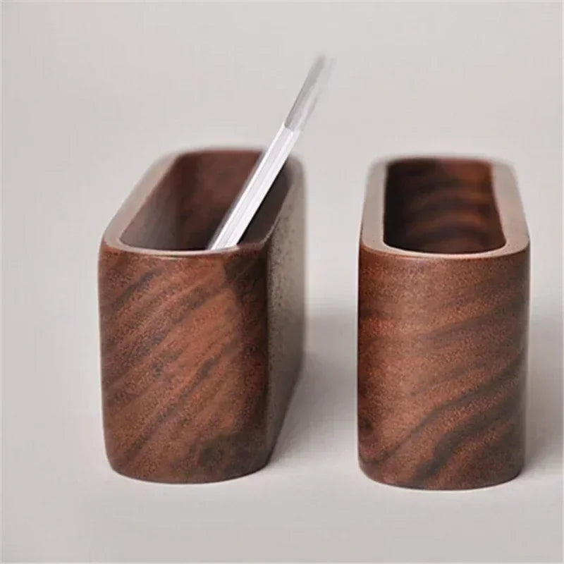 Wooden Business Card Holder & Note Display Rack | Desk Organizer Business Card Holder Qme