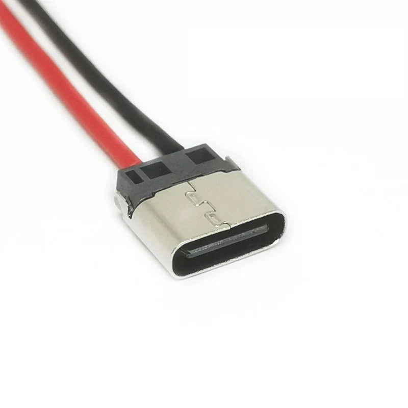 USB Type-C 2-Pin Female Welding Wire Connector Cable – 5pcs USB-C Connector Qme