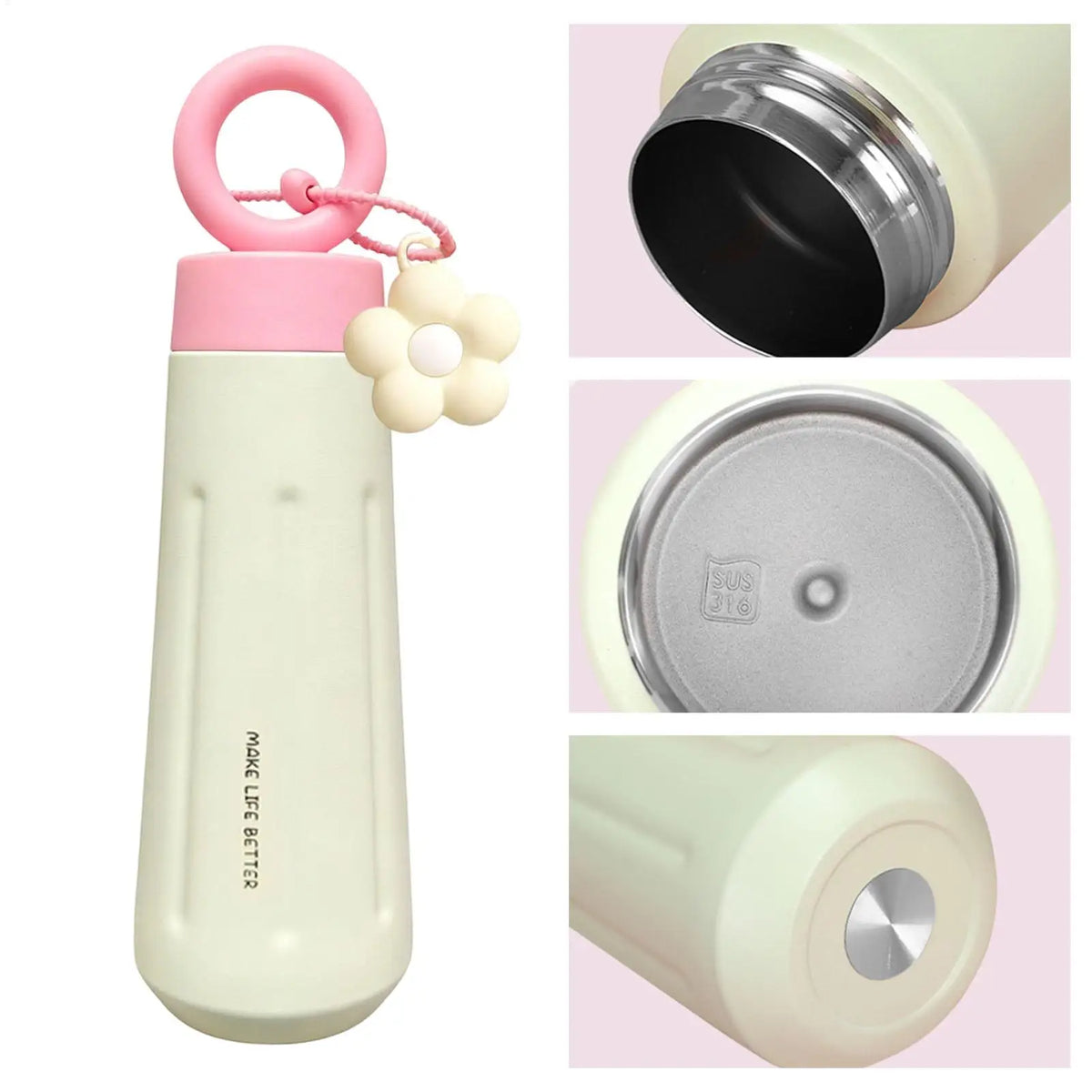 Leakproof Stainless Steel Tumbler 450ml | Insulated Coffee Cup Insulated Tumbler Qme