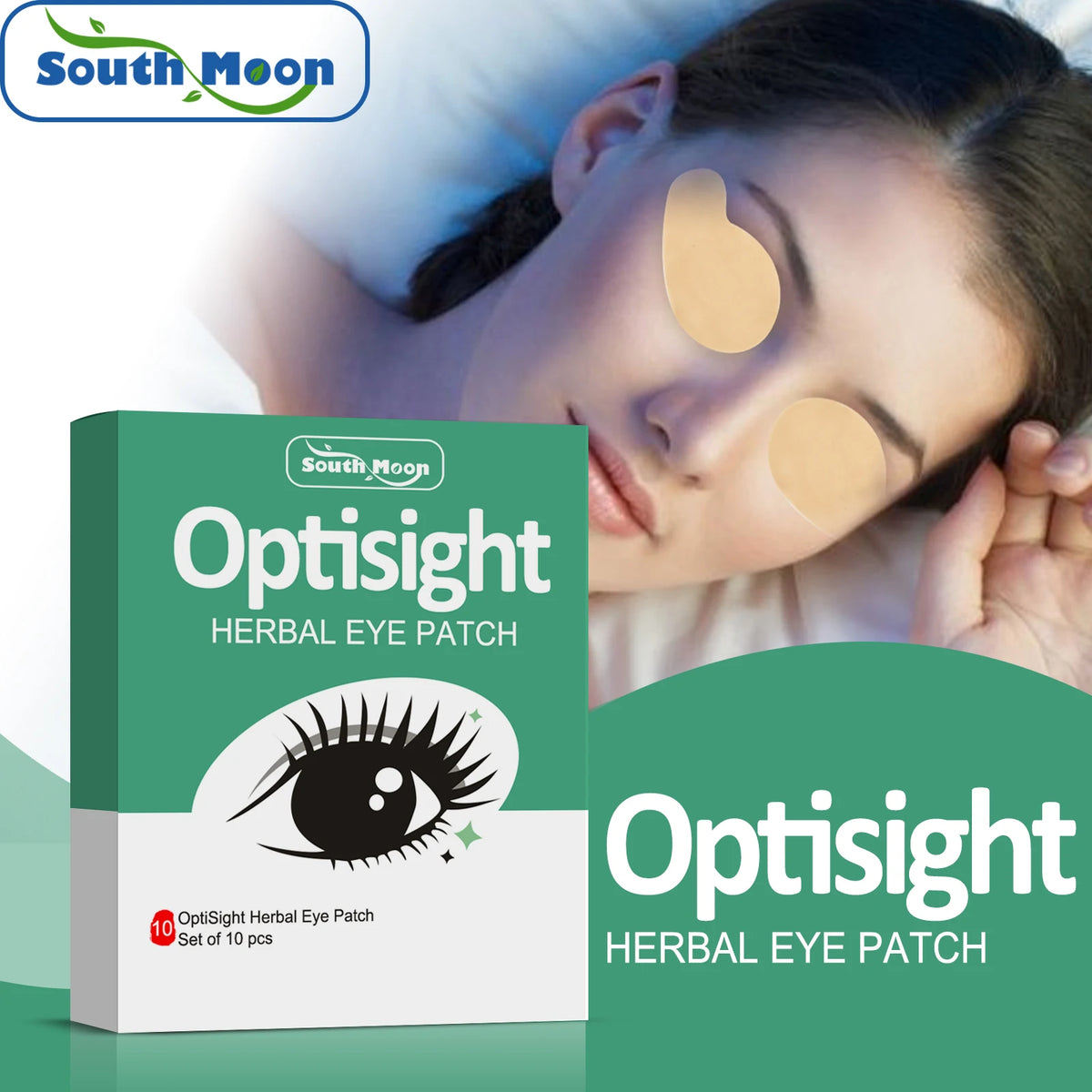 South Moon Wormwood Herbal Eye Patch – Soothing Eye Care 10Pcs Herbal Eye Patch Qst